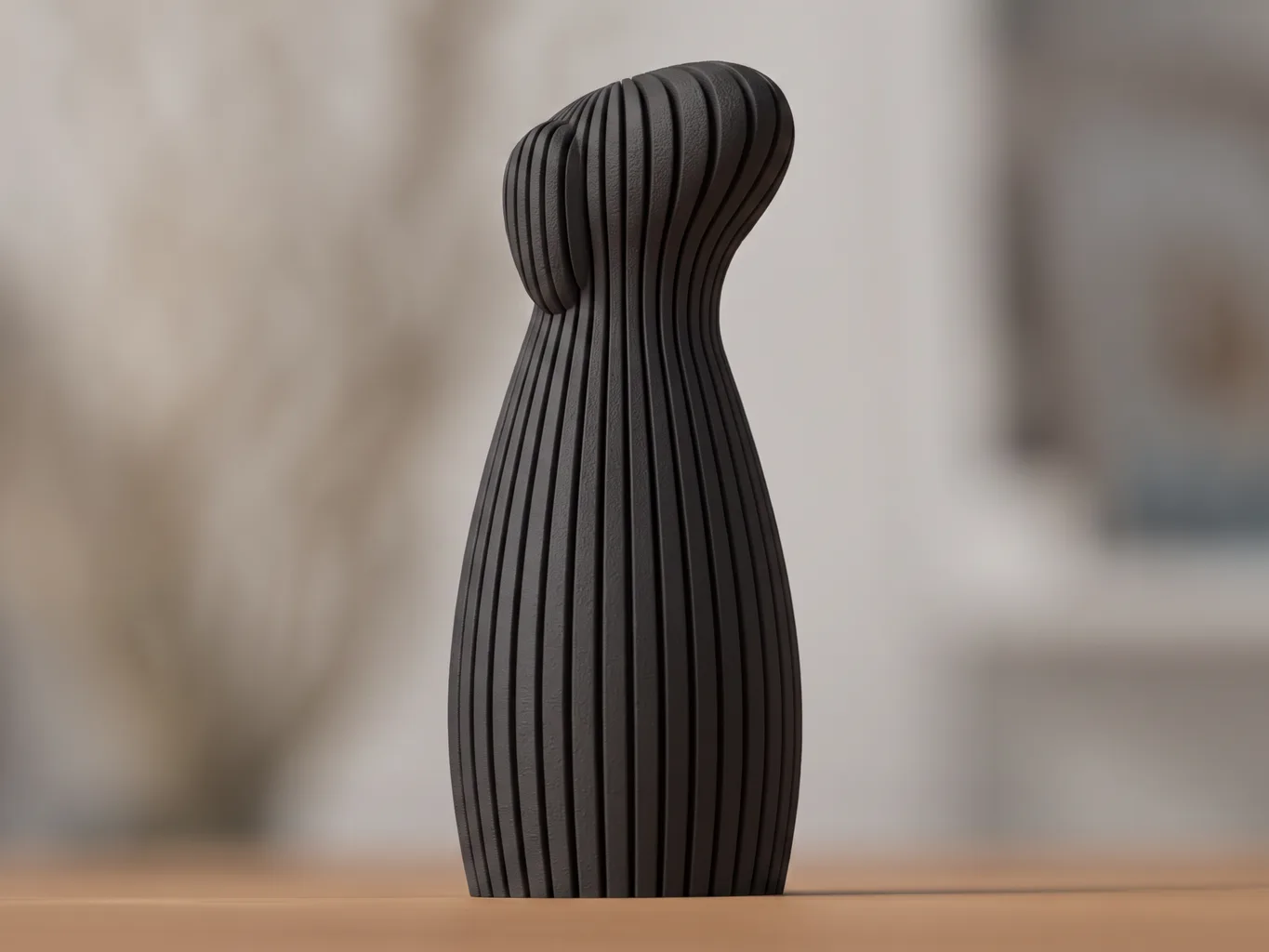 Statue Chien, Noir Matte