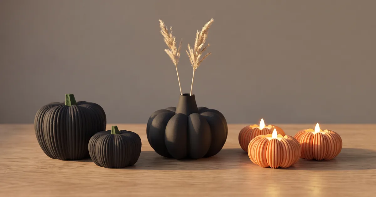Elegant Halloween decor: the matte black pumpkin