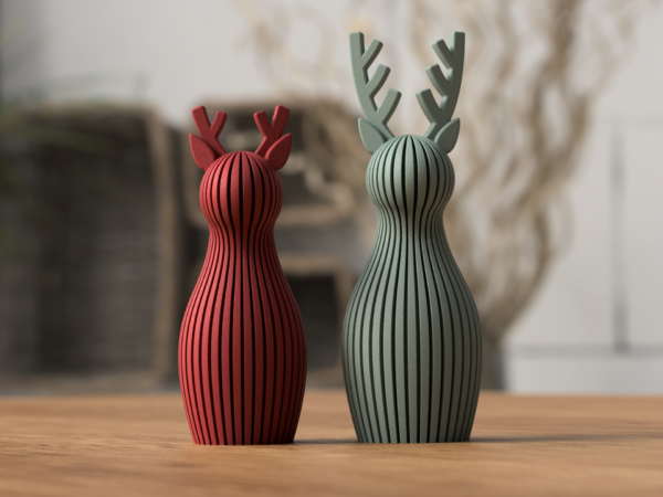 Renne de Noël (version bois court)